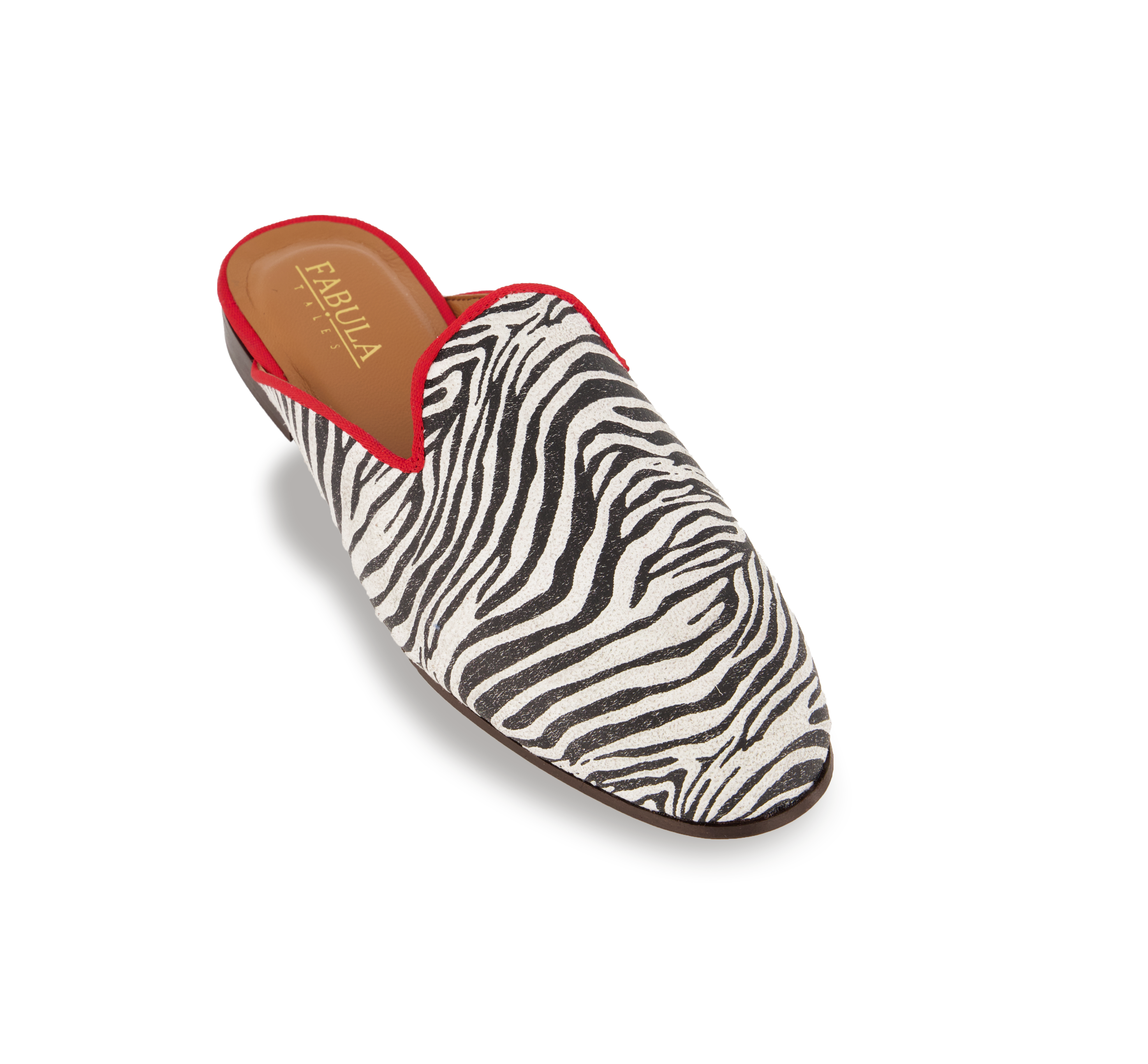 zebra handmade slipons