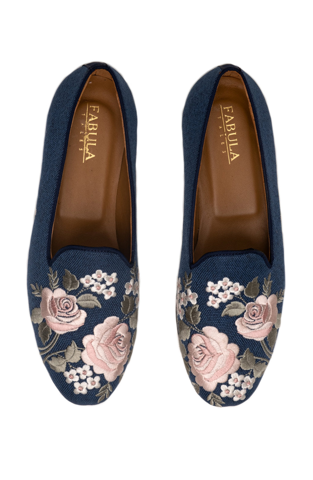 Night Flowers Linen Slippers