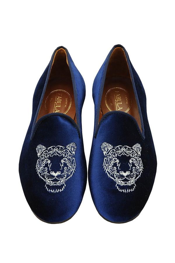 Louis Vuitton Women's Dreamy Slippers Monogram Embroidered Velvet Blue  17310461